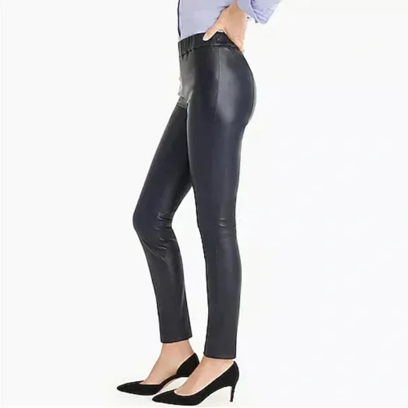 JCrew genuine leather pants EUC taupe small 2 - Picture 13 of 13